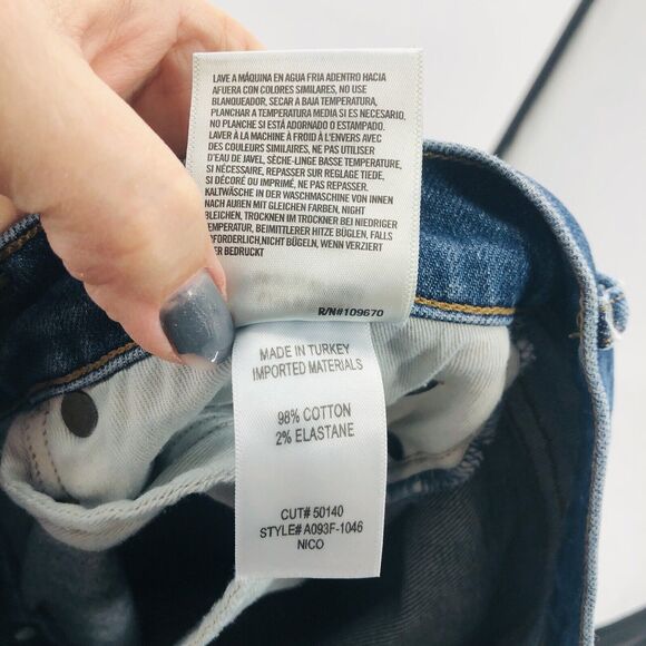 Agolde Jeans Women’s 30 Nico High Rise Slim Fit Button Fly Denim Medium Wash - Picture 9 of 9